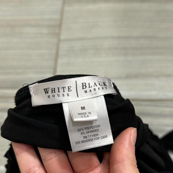 White House Black Market Black Halter Ruffle Marilyn Monroe Y2k Top Size- Medium - Picture 5 of 5